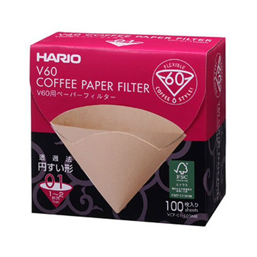 하리오 V60 박스 커피필터 여과지 (VCF-01-100MK) (100매)_이미지