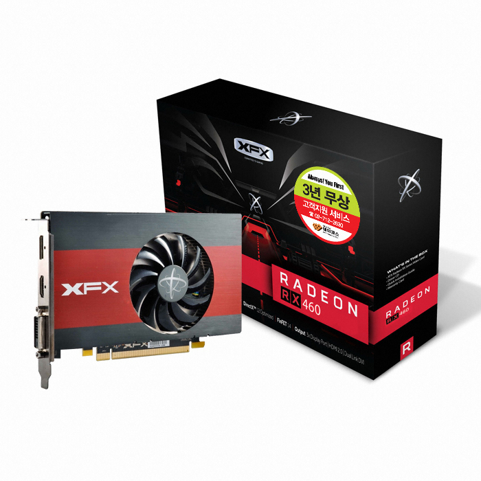 XFX �󵥿� RX 460 �������� Slim OC D5 4GB