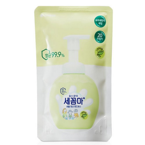 온더바디 세꼼마 버블 항균 핸드워시 리필200ml 5개 그린허브_이미지