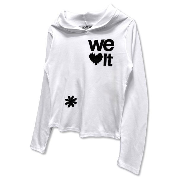 아미 D SH 위 러브 잇 후드 롱슬리브_화이트 320971_이미지
