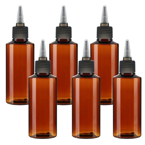 병도매닷컴 갈색 투명 뾰족캡 100ml (6개)