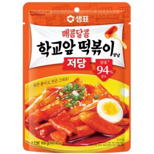샘표 저당 매콤달콤 학교앞 떡볶이 양념 100g