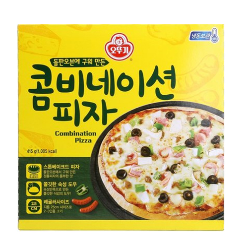 돌판오븐에 구워만든 콤비네이션 피자 415g