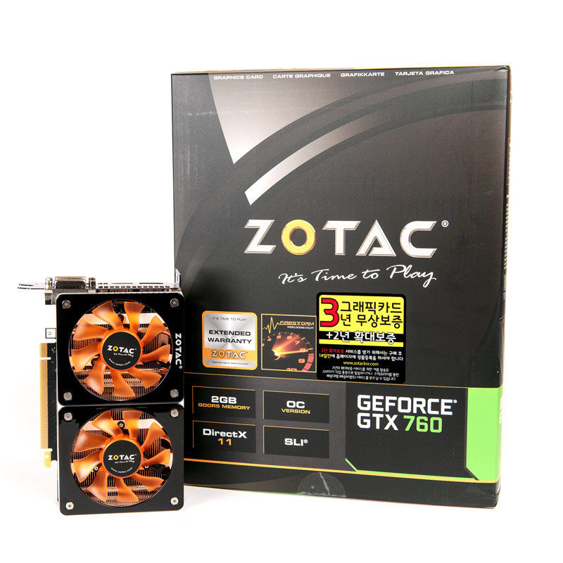 ZOTAC 지포스 GTX760 OVERCLOCK DUALKING D5 2GB