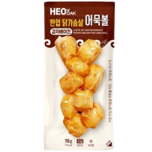 허닭 한입 닭가슴살 어묵볼 감자베이컨 100g (30개)