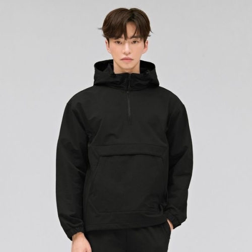 체이스컬트 공용 스트레치 기모 후드 아노락 티셔츠-DFRU5129D03_이미지