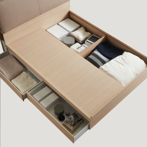 베드리움 듀엣 센서 수납 LED침대 SS (릴렉서유로탑M.S독립)_이미지