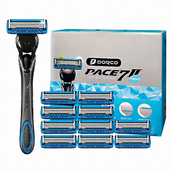 도루코 페이스7 II 프레쉬 + 면도날 (면도기1개+날10개)_이미지