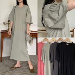 아이우먼 위쉬몰 MO 퍼프라운드반팔원피스 P930H309 빅사이즈