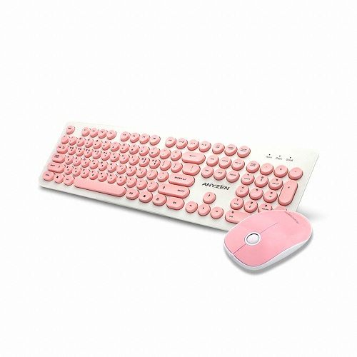 ANYZEN MK200 유선 키보드 마우스 세트 (핑크)_이미지