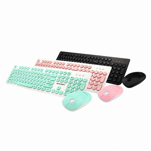 ANYZEN MK200 유선 키보드 마우스 세트 (핑크)_이미지