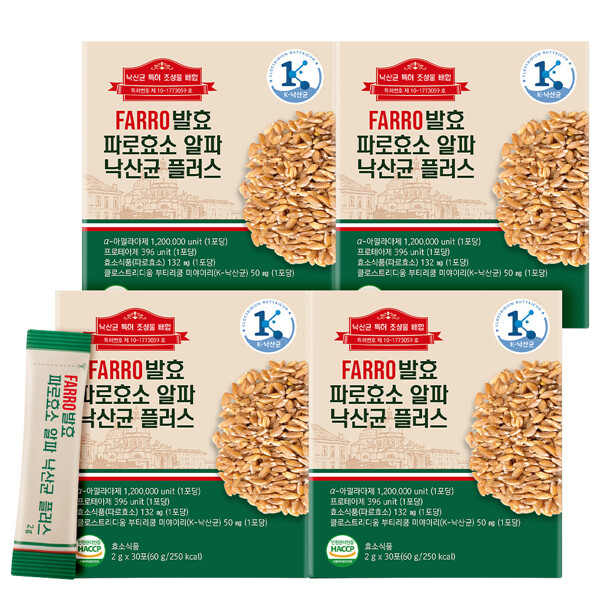 프롬바이오 FARRO 엠머밀 파로 발효효소 알파 낙산균 30포 (4개)_이미지