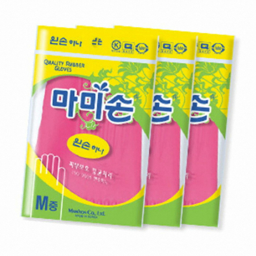 마미손 고무장갑 왼손 하나 (중) (3개)