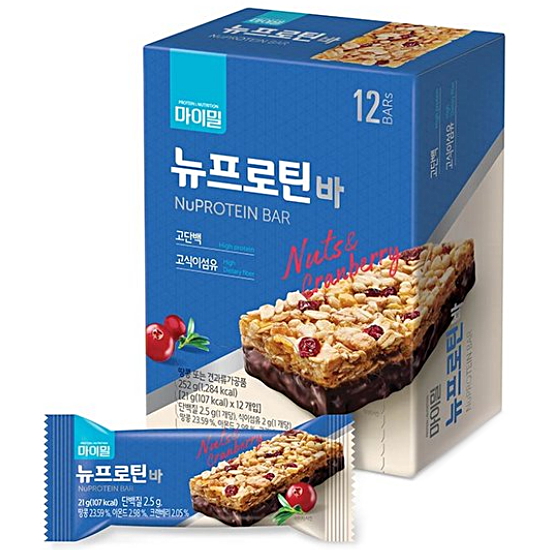 마이밀 뉴프로틴바 12개입 252g