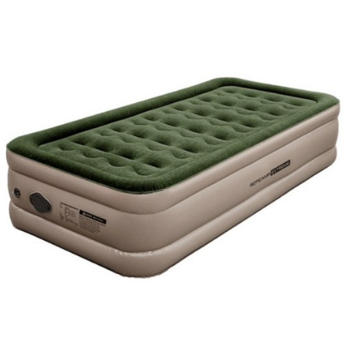 로티캠프 에어침대 캠핑 자충 에어매트 싱글 카키 46cm (99x198cm)