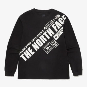 노스페이스키즈 키즈 익스플로어 레터링 긴팔라운드티 BLK NT7TQ52T_이미지