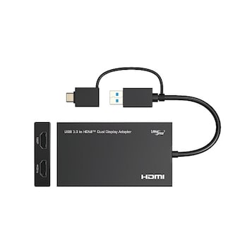 라인업시스템 <b>LAN</b>STAR LS-UH319D <b>USB</b> 3.0 Type A+C <b>to</b> HDMI 듀얼 컨버터