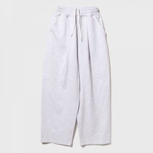 제로 Deep One Tuck Sweat Pants (화이트 그레이)