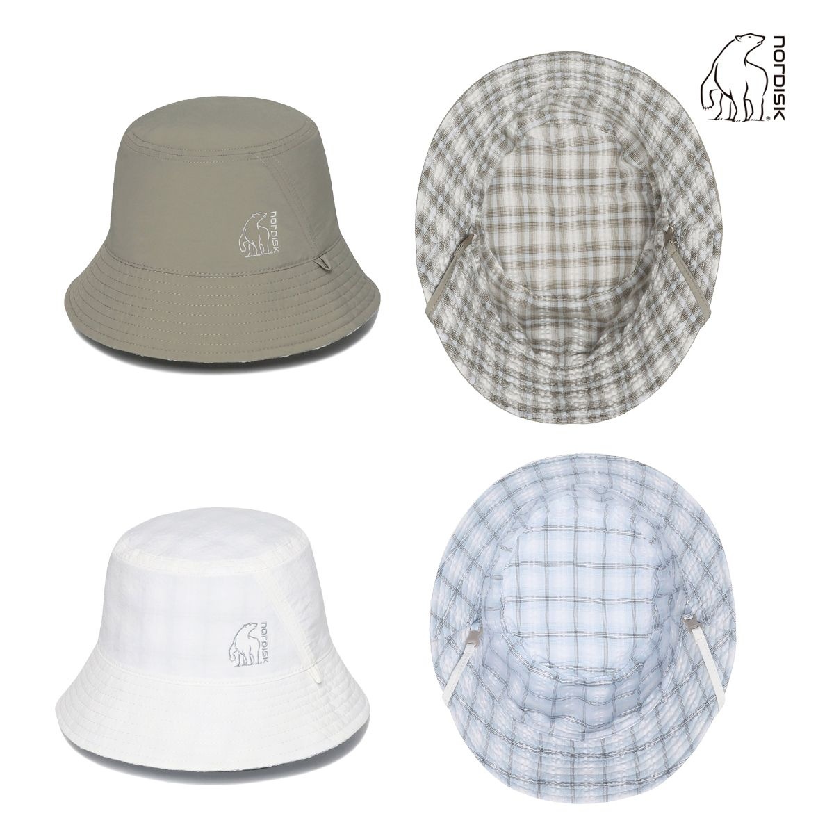 휘게하이크 체크 리버서블 버킷햇 OUA26C56 2컬러 OUA26C56