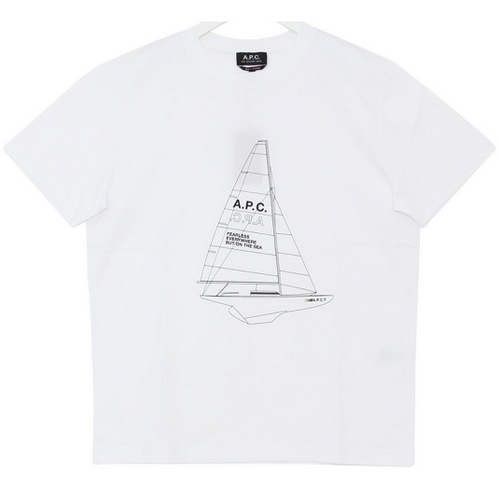 아페쎄 요트 로고 반팔티 CODEU M26203 (AAB, 화이트)_이미지