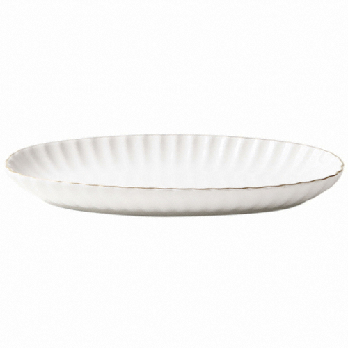  에라토 화이트앤골드 타원플레이트 25x14cm