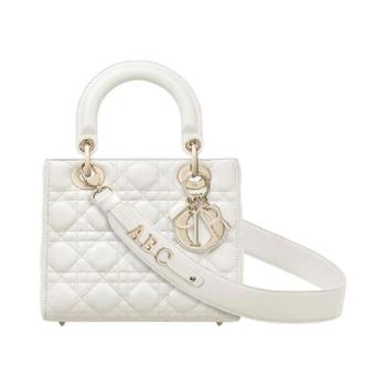 크리스찬디올 스몰 레이디백 마이 ABC 백 까나쥬 램스킨 라떼 M0538OCAL-M030