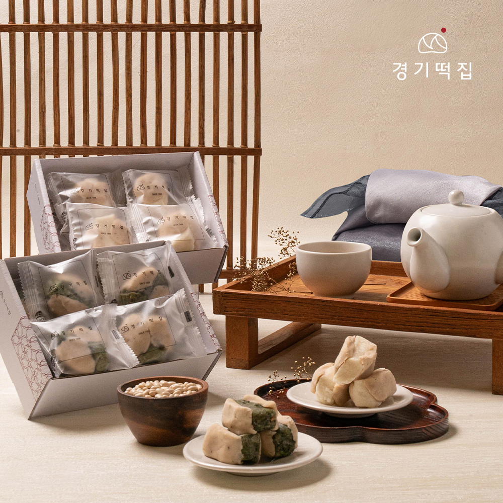 경기떡집 흰이티떡 300g + 쑥이티떡 300g(1개)
