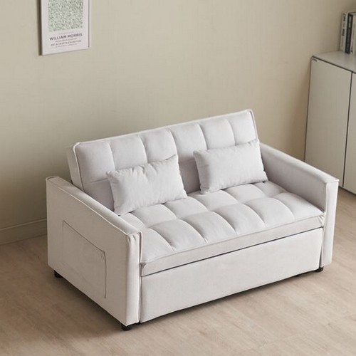 에보니아  토르 접이식 좌방석 확장형 패브릭 소파베드 2인용