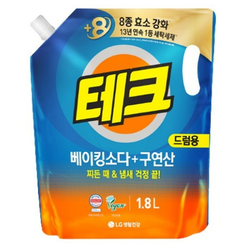 테크 베이킹소다+구연산 드럼용 리필 1.8L (1개)_이미지