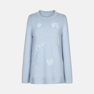 블룸스버리 패션아일랜드 프론트자수P/O 니트티 G1SP2H8-31