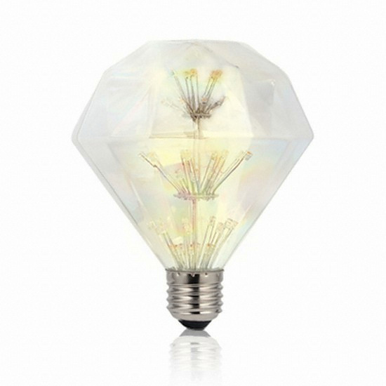 LED D95 눈꽃 에디슨전구 전구색 2W