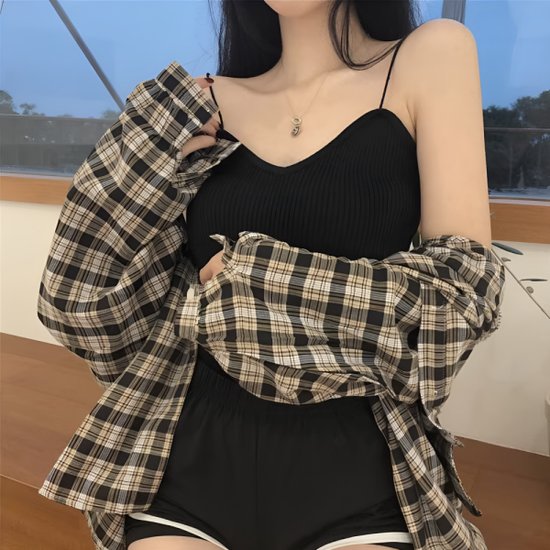 리빌모아 여자 데일리 크롭 캡내장 이너 끈 나시 SDW-TS5-SJSC2