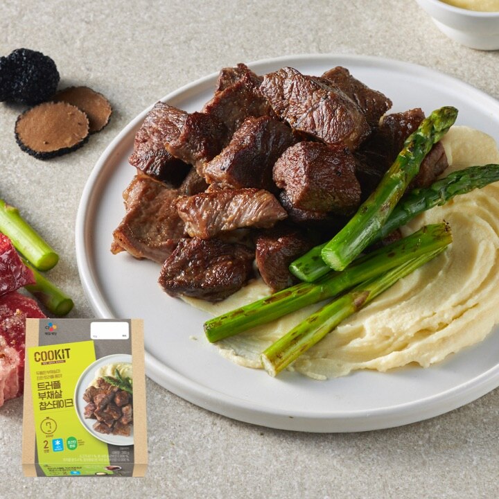 CJ제일제당 쿡킷 트러플 부채살 찹스테이크 385g (2개)_이미지