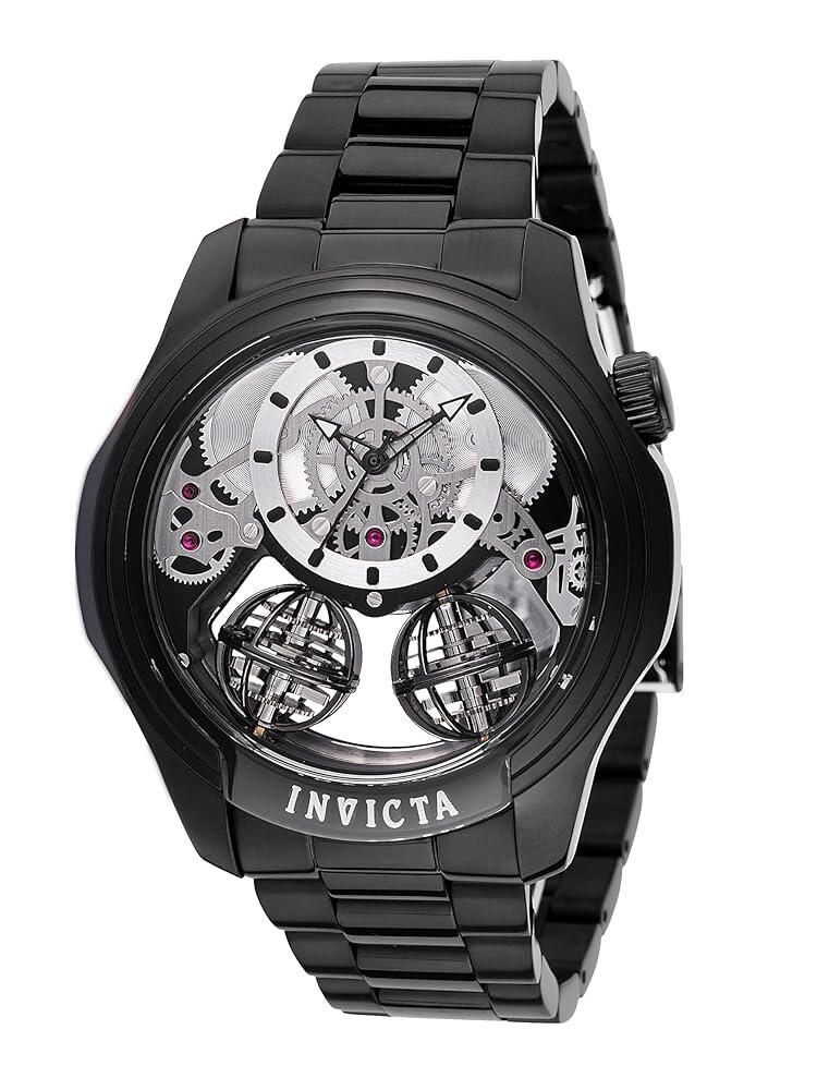 INVICTA Specialty Men 46mm Stainless Steel Black Black dial PC21AF Quartz 20..