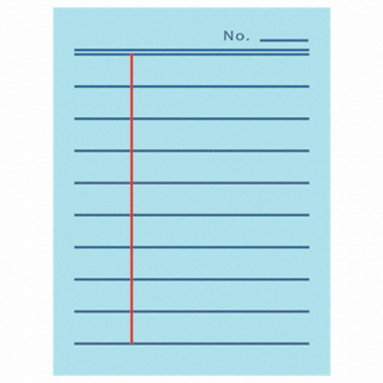 모노라이크 메모지 볼드라인 컬러 (Blue)