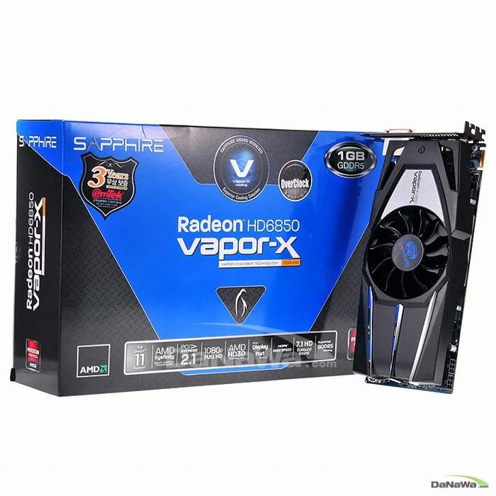 SAPPHIRE �󵥿� HD 6850 O.C D5 1GB Vapor-X