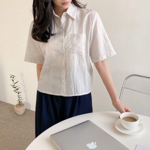  수키 심플 솔리드 셔츠 1077783
