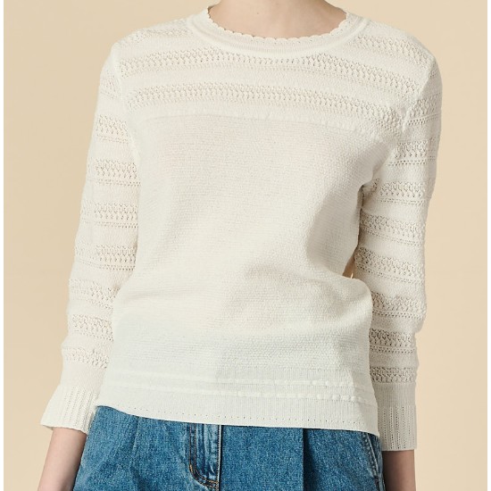 수인터내셔날 BCBG 스카시변형 러플소매 니트 B3M3K403