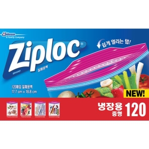 SC존슨 지퍼락 이지오픈탭 냉장용 (중) 120매 (1개(120매))