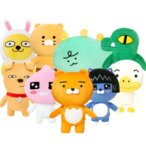카카오프렌즈 카카오톡 대형 인형 어피치 프로도 튜브 무지 콘 죠르디 춘식이 튜브 65CM 리본포장_이미지