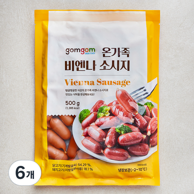 곰곰 온가족 비엔나 소시지 500g (6개)_이미지