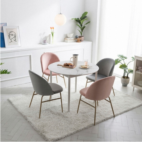 리바트 로티르 마블 원형 식탁 1000 (세레나의자4개)_이미지