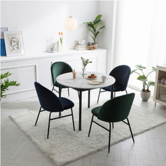 리바트 로티르 마블 원형 식탁 1000 (세레나의자4개)_이미지