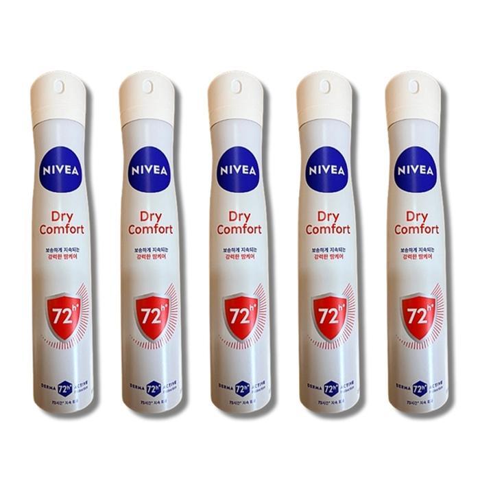 니베아 데오드란트 스프레이 드라이 콤포트 200ml (5개)_이미지