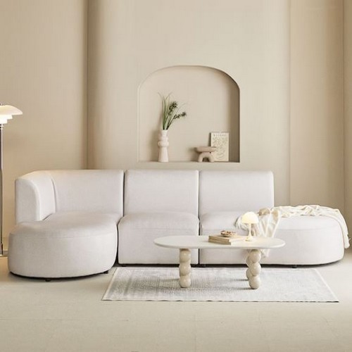 몽글 모듈 카우치 아쿠아텍스 패브릭 소파 4인용