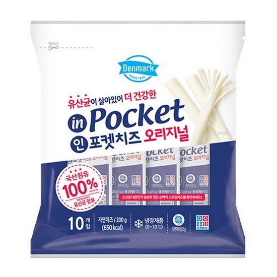 동원F&B 덴마크 인포켓치즈 오리지널 10개입 200g이미지입니다. 누르면 해당 게시물로 새창이동합니다.