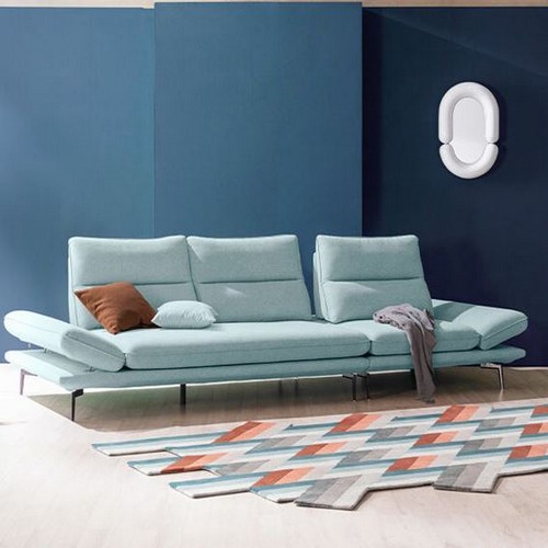 에싸 레미 스윙기능 리브 패브릭 소파 4인용