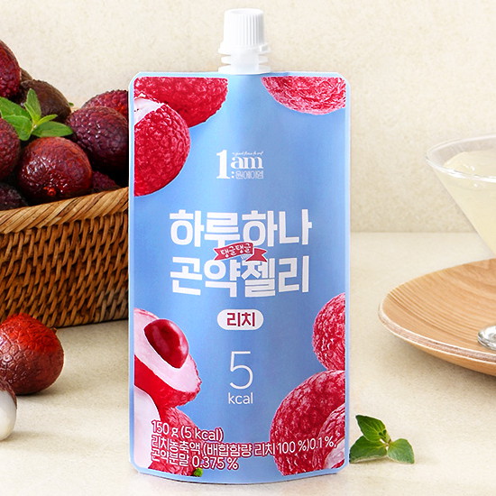 푸드나무 원에이엠(1am) 하루하나 곤약젤리 리치 150g (50개)_이미지
