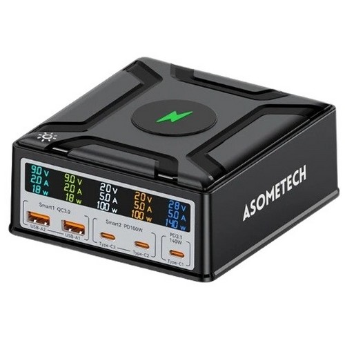 ASOMETECH PD PPS 260W 5포트 GaN 유무선충전기 868D 해외구매이미지입니다. 누르면 해당 게시물로 새창이동합니다.