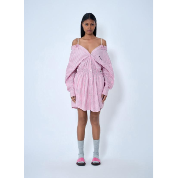 미우미우 여성 Striped Poplin Dress MF6125 180U F0028 TP87098